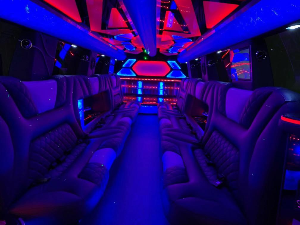 Escalade limousine leather seating