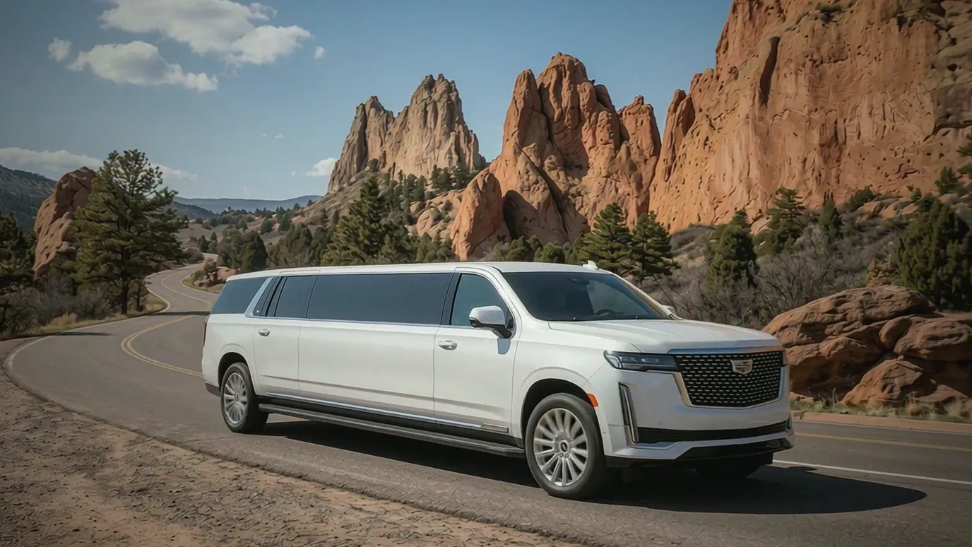 Greeley white Cadillac Escalade 20 passenger stretch limo