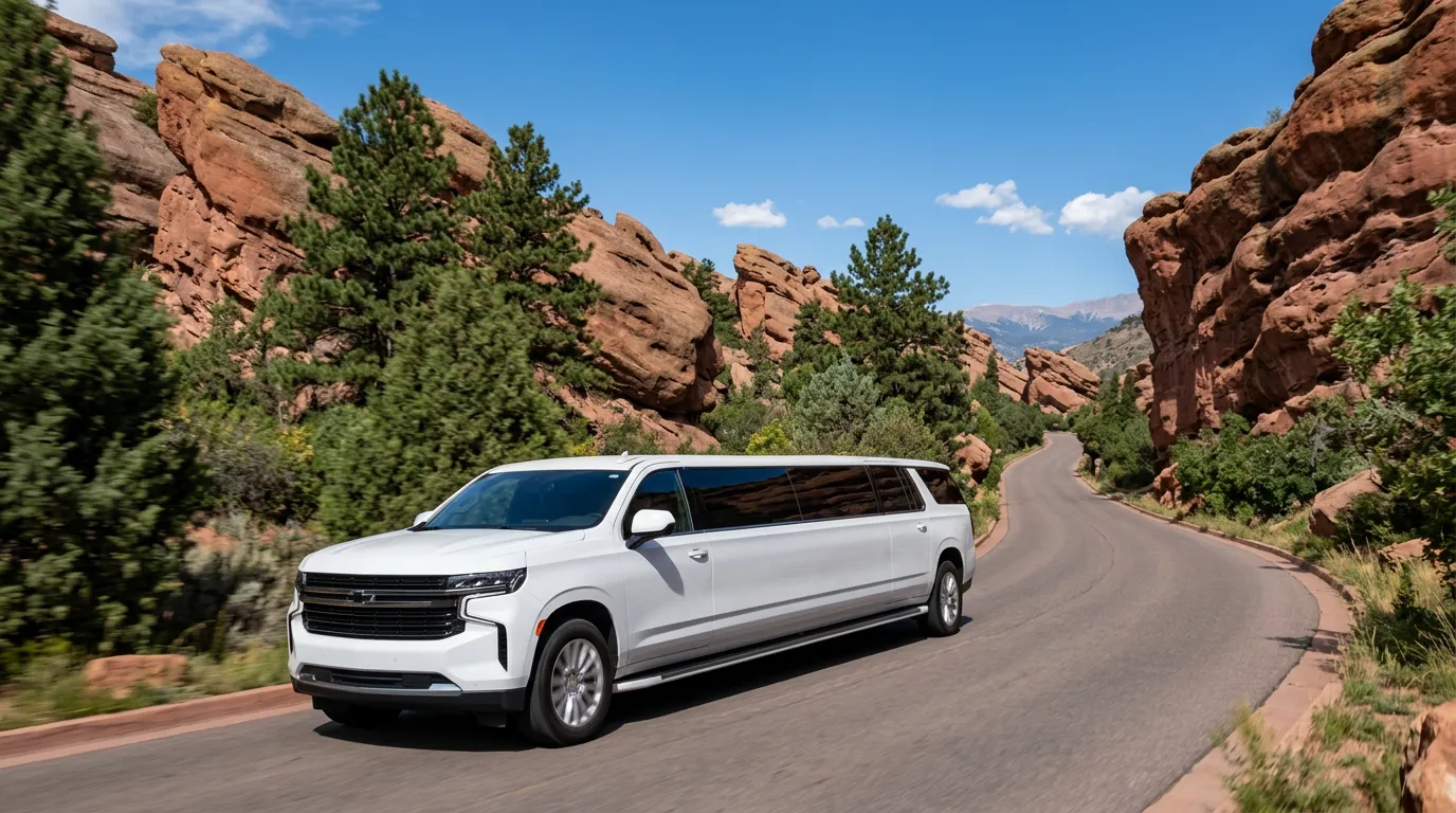 Greeley white Chevy Suburban 20 passenger stretch limo