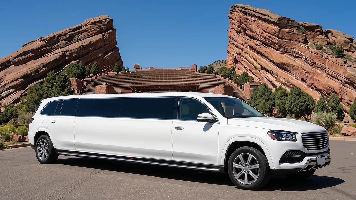 Greeley white Mercedes GLS 18 passenger stretch limo