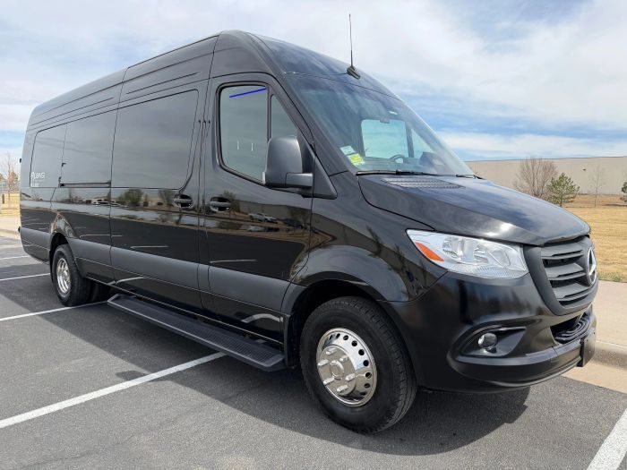 Black Mercedes Sprinter – Woody Creek limo service
