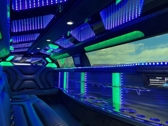 Stretch limo with LED bar – Woody Creek limo service